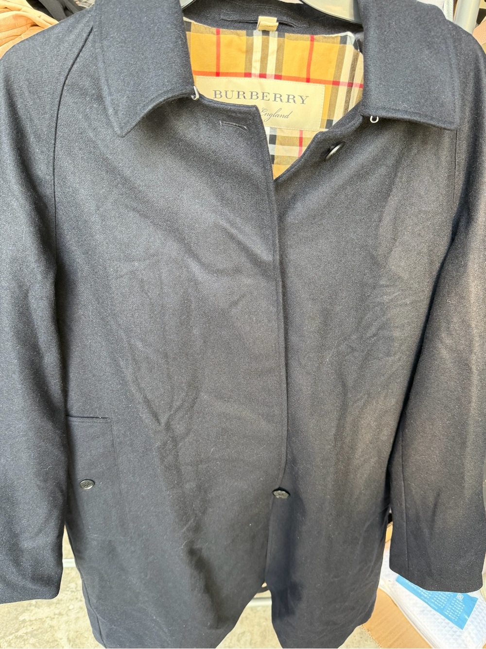 Burberry Black Trench Coat with Signature Check Lining